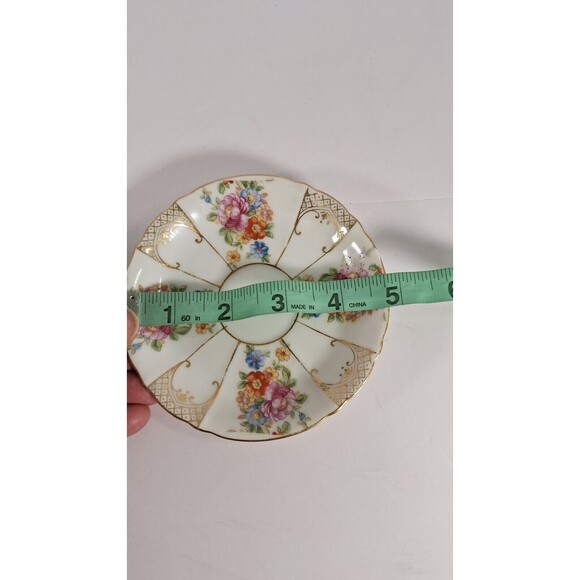 Vintage Floral Pink Iris Fine China Tea Cup & Saucer with Gold Trim Ucagco Japan - Picture 9 of 10